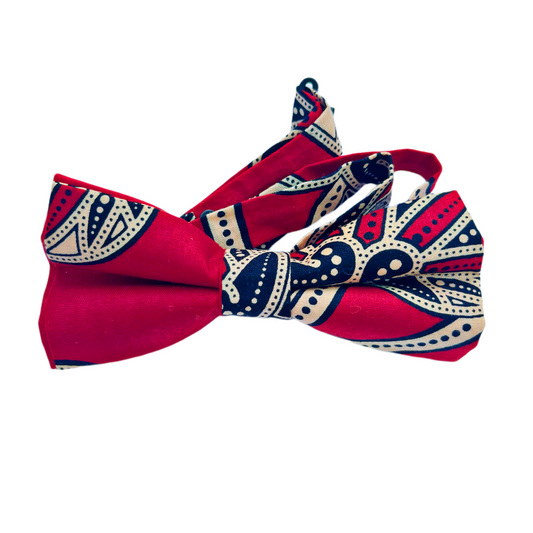 Red Chitenge Mens Bowtie