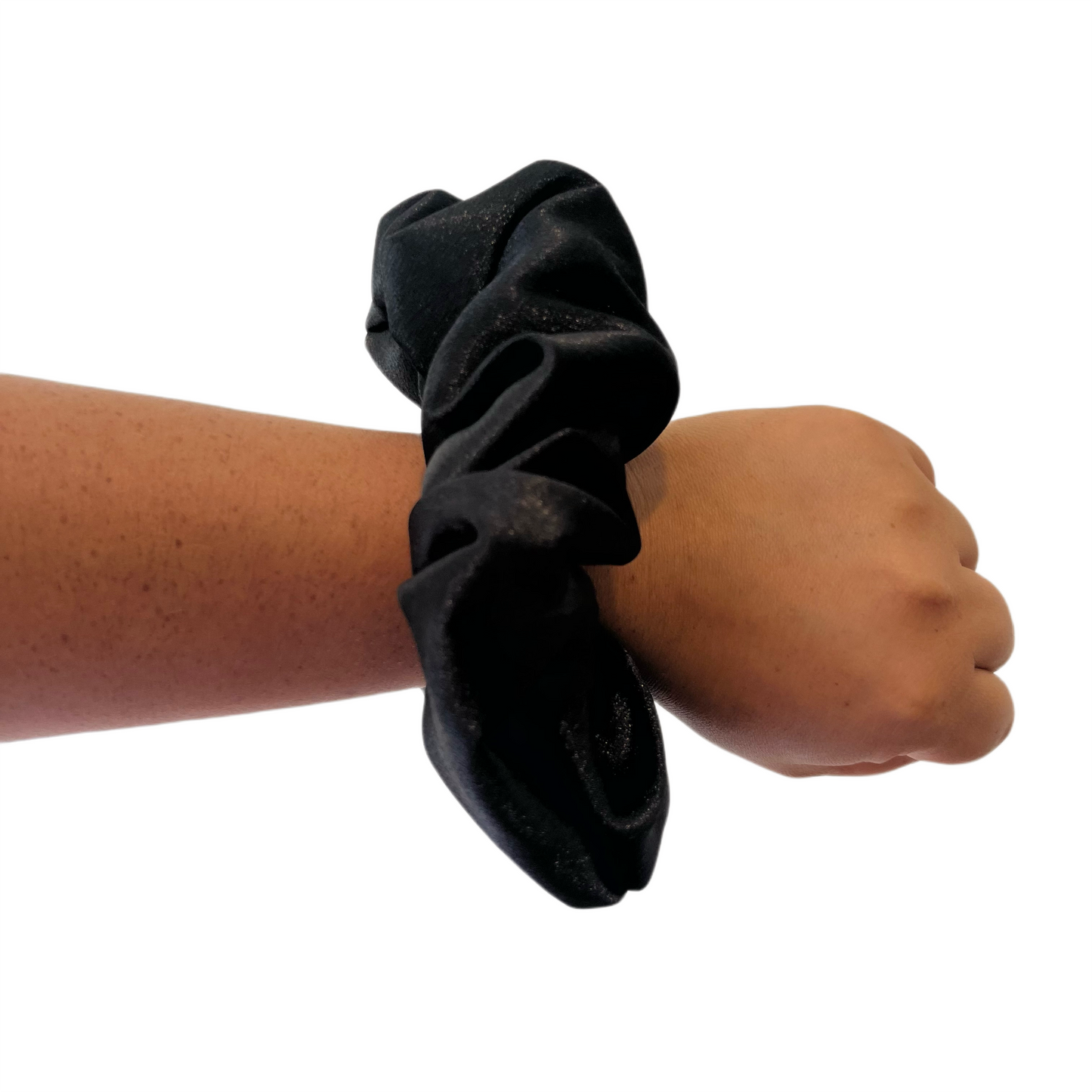 XL Black Satin Scrunchie