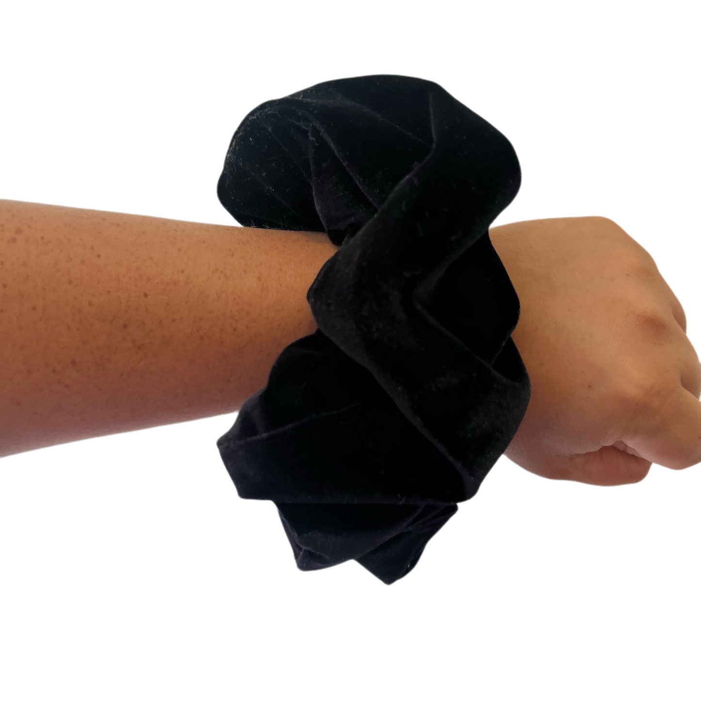 XL Black Velvet Scrunchie